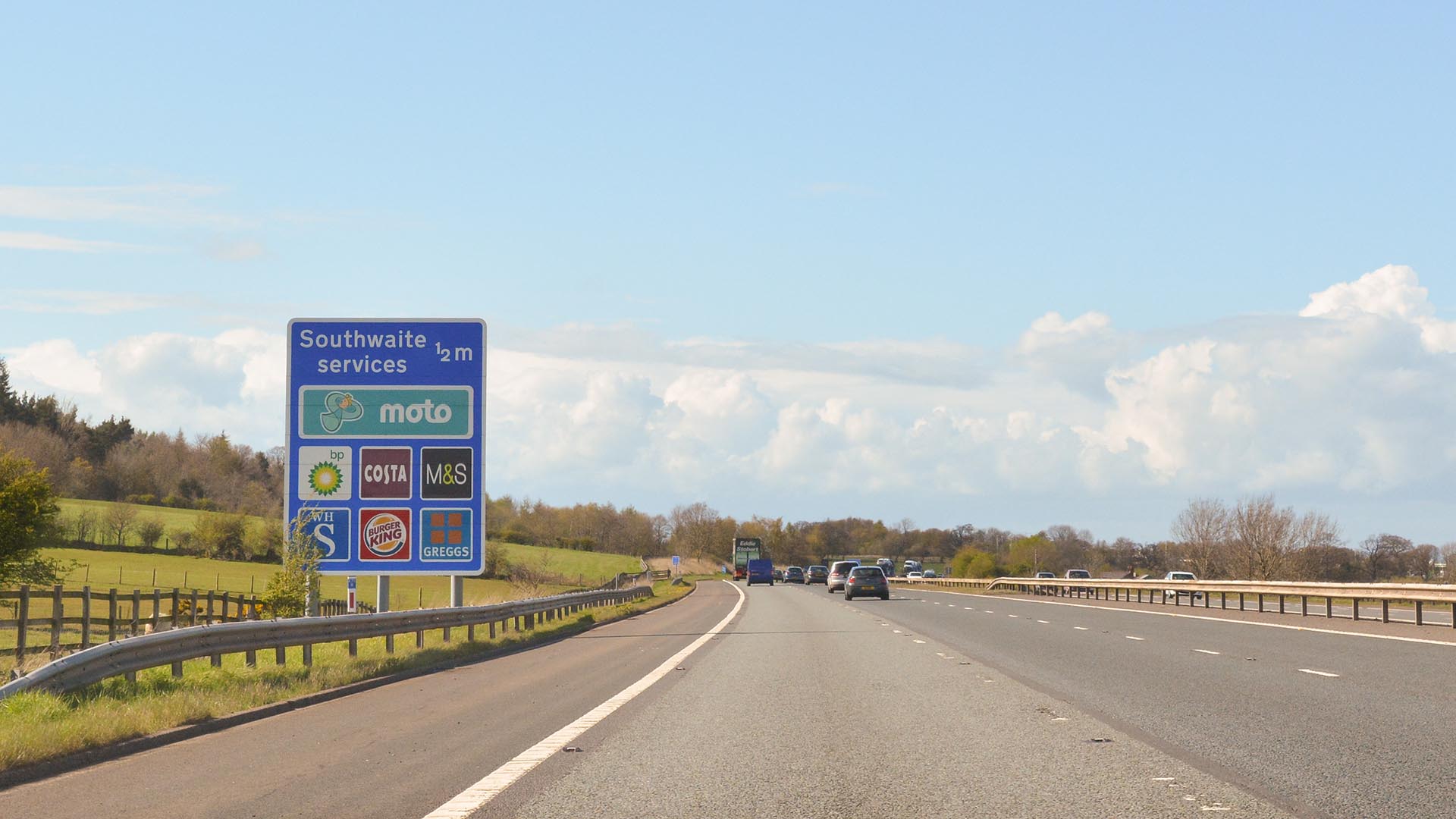 Southwaite services sign