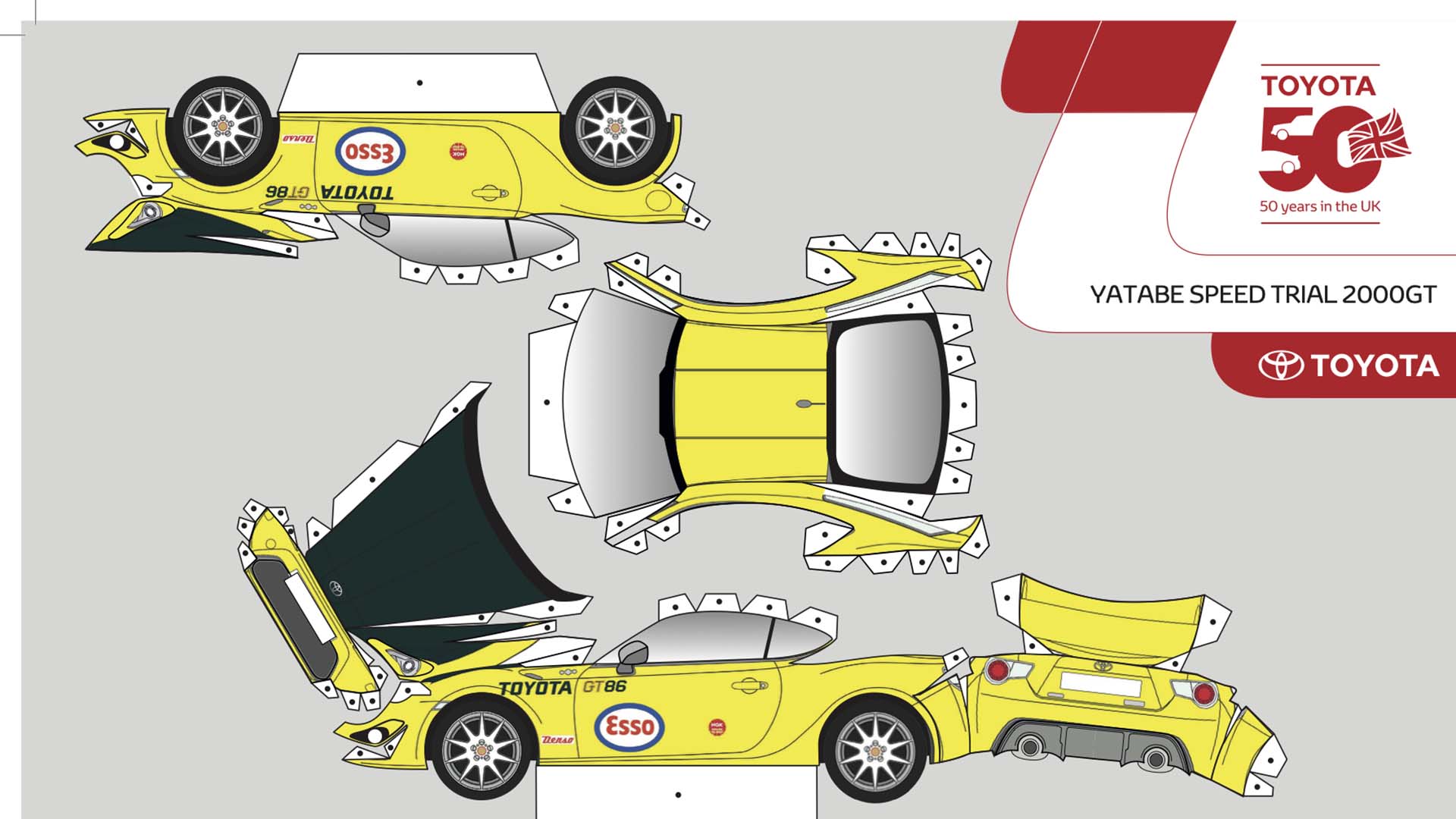 Toyota GT86 cut-out template