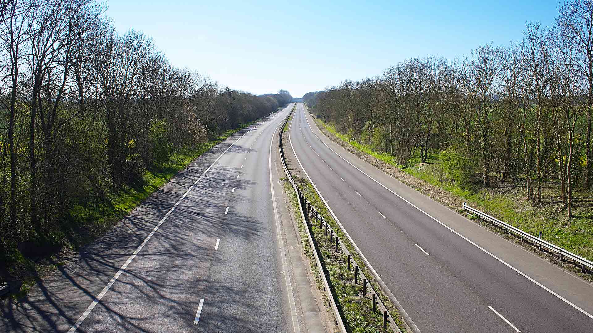 Deserted dual carriageway