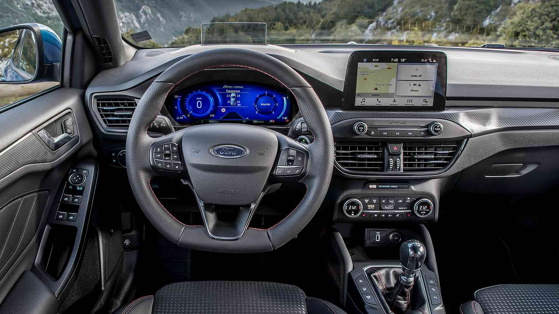 2020 Ford Focus interior with new digital cluster