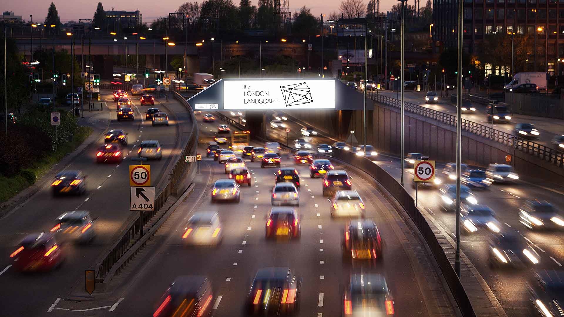 Busy London road by evening