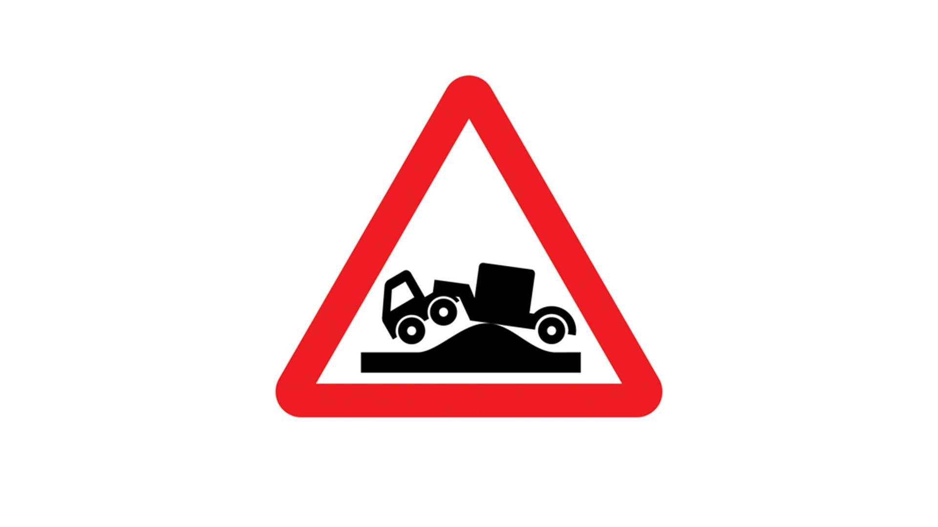 Risk of grounding road sign