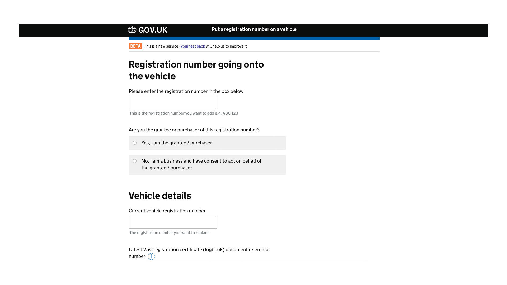 How to assign a private number plate online