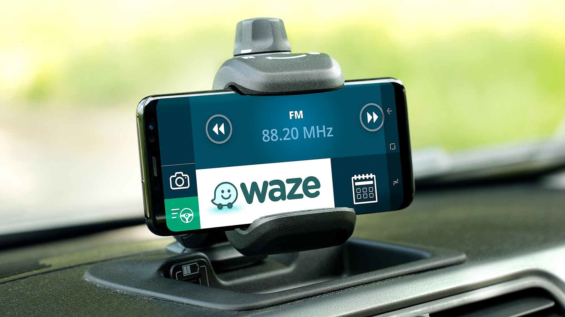 Waze app on a smartphone