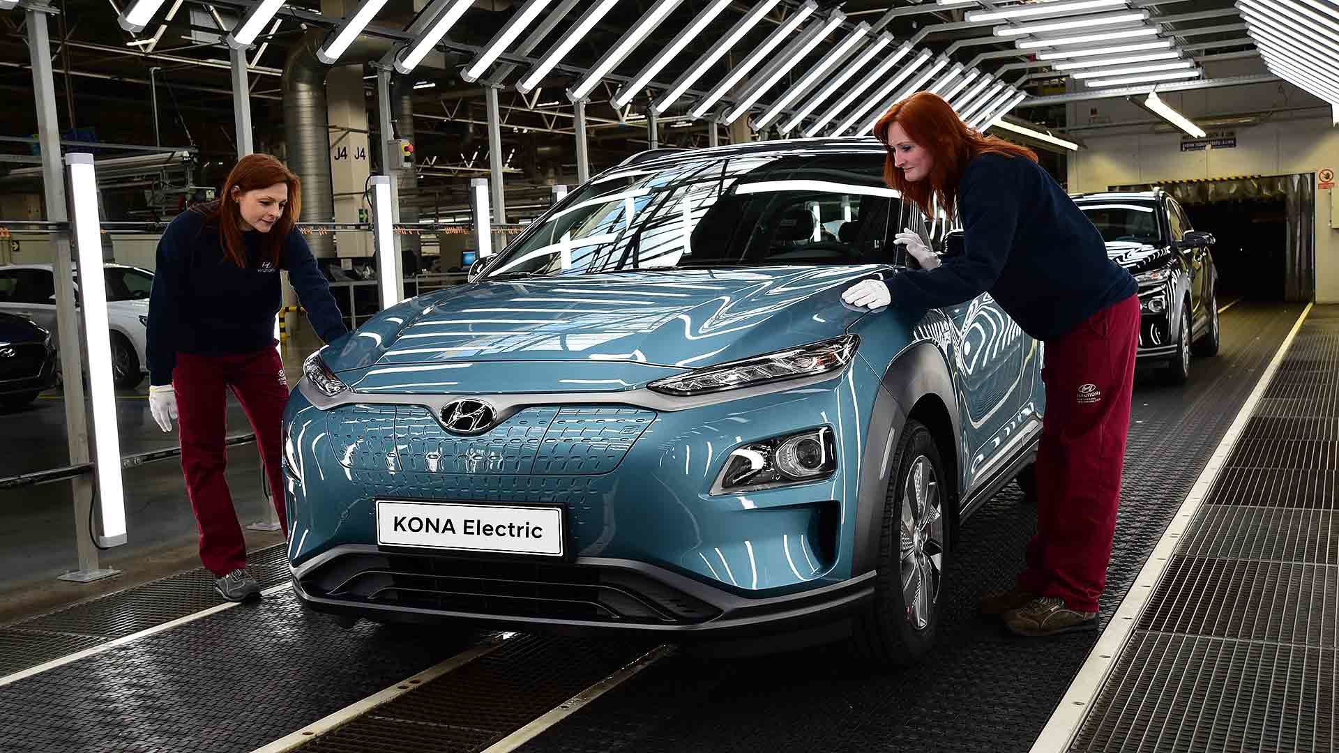 Hyundai Kona Electric car production