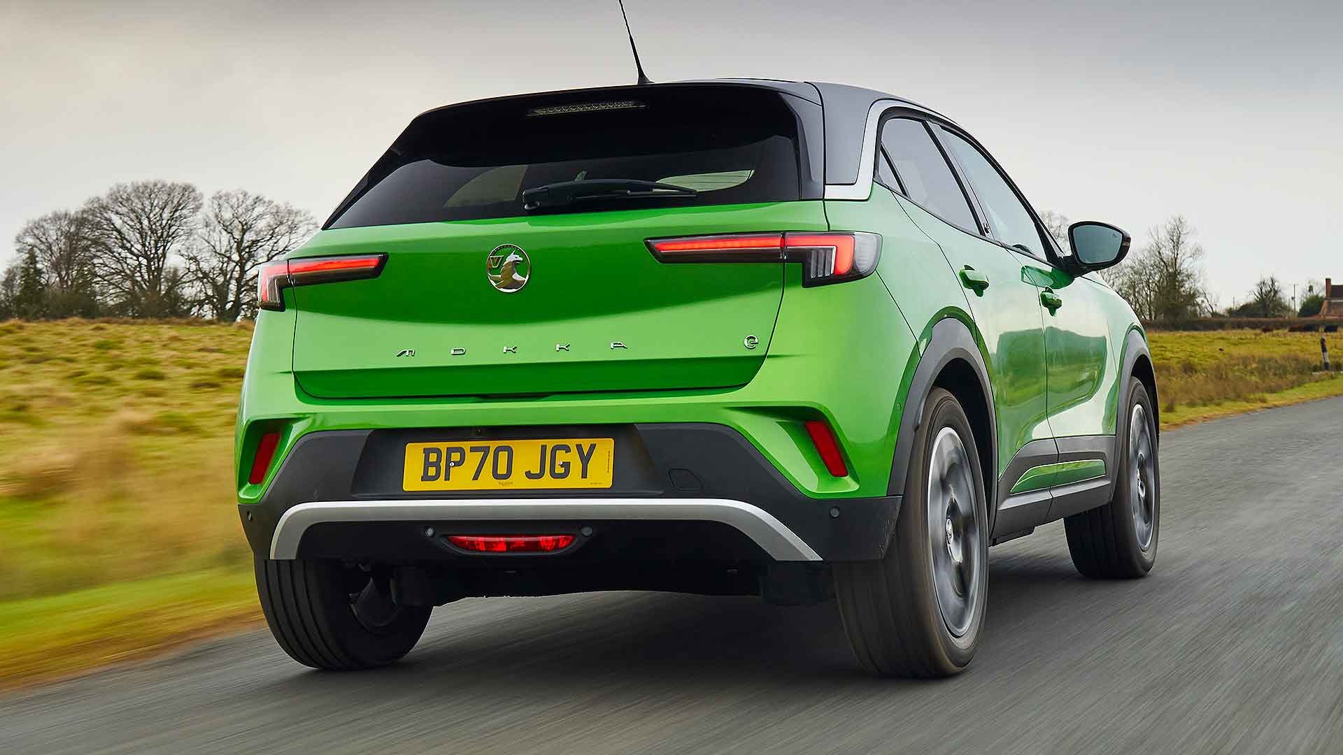 New 2021 Vauxhall Mokka-e in bright metallic green