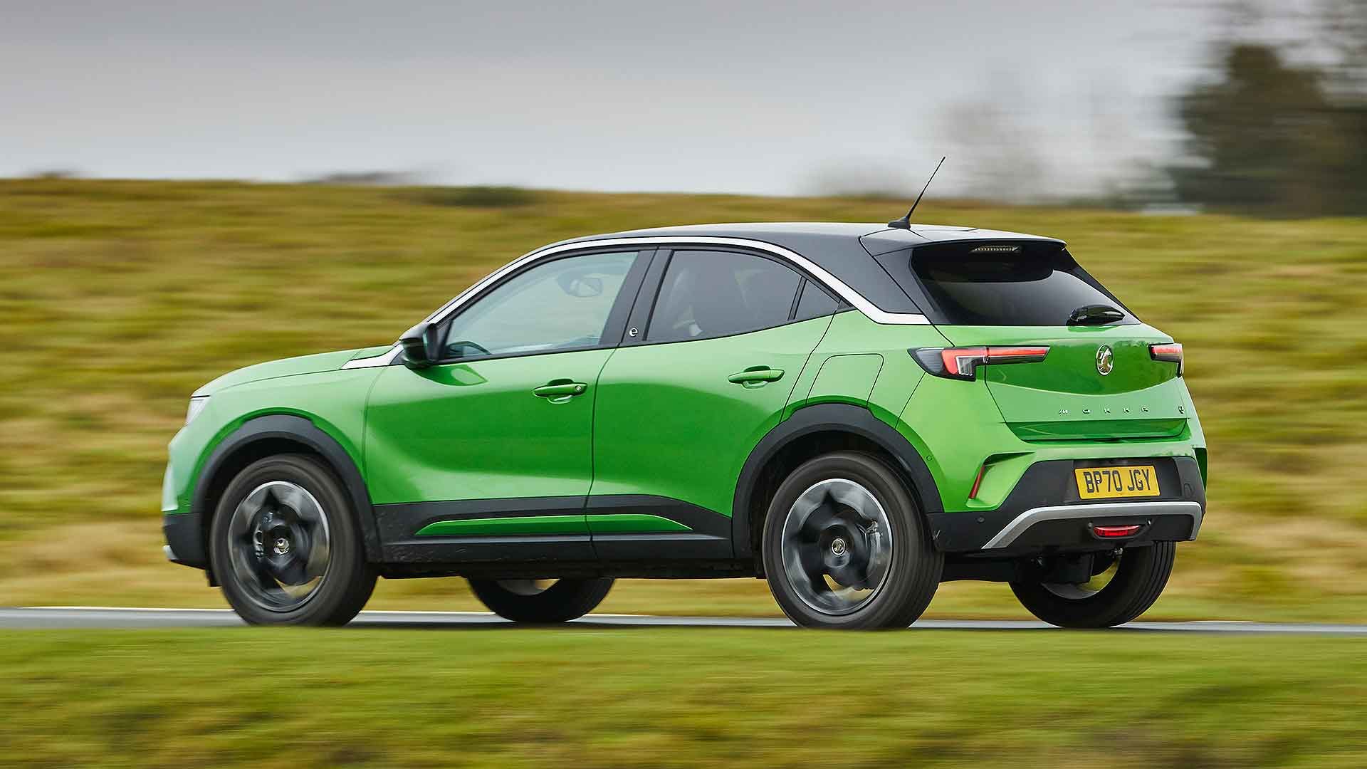 New 2021 Vauxhall Mokka-e in bright metallic green