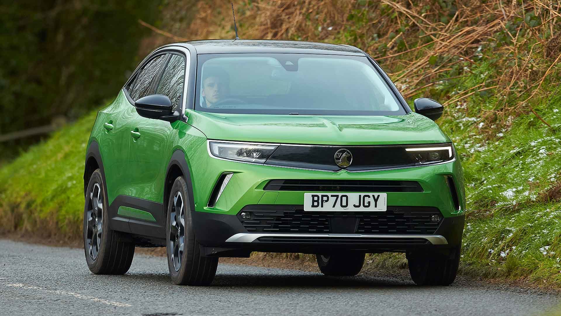 New 2021 Vauxhall Mokka-e in bright metallic green