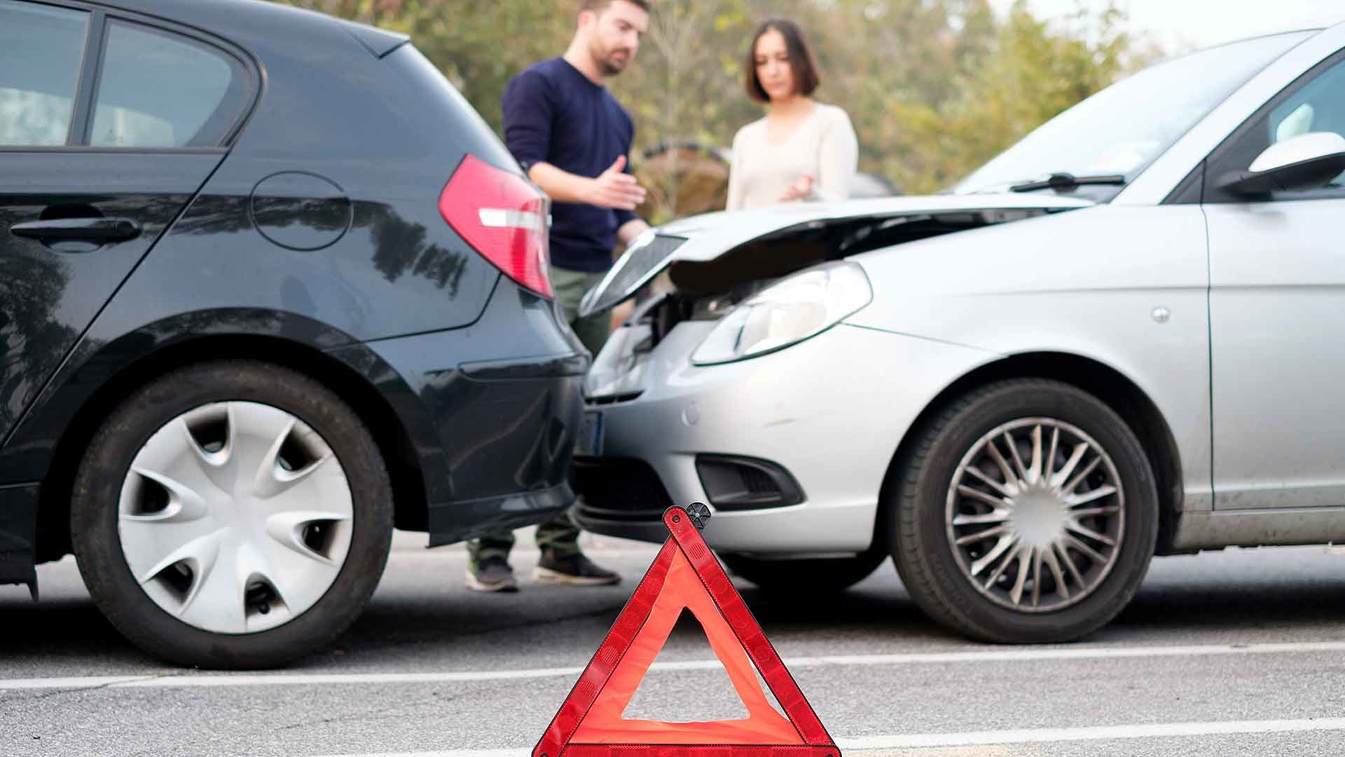 Road traffic accident with drivers