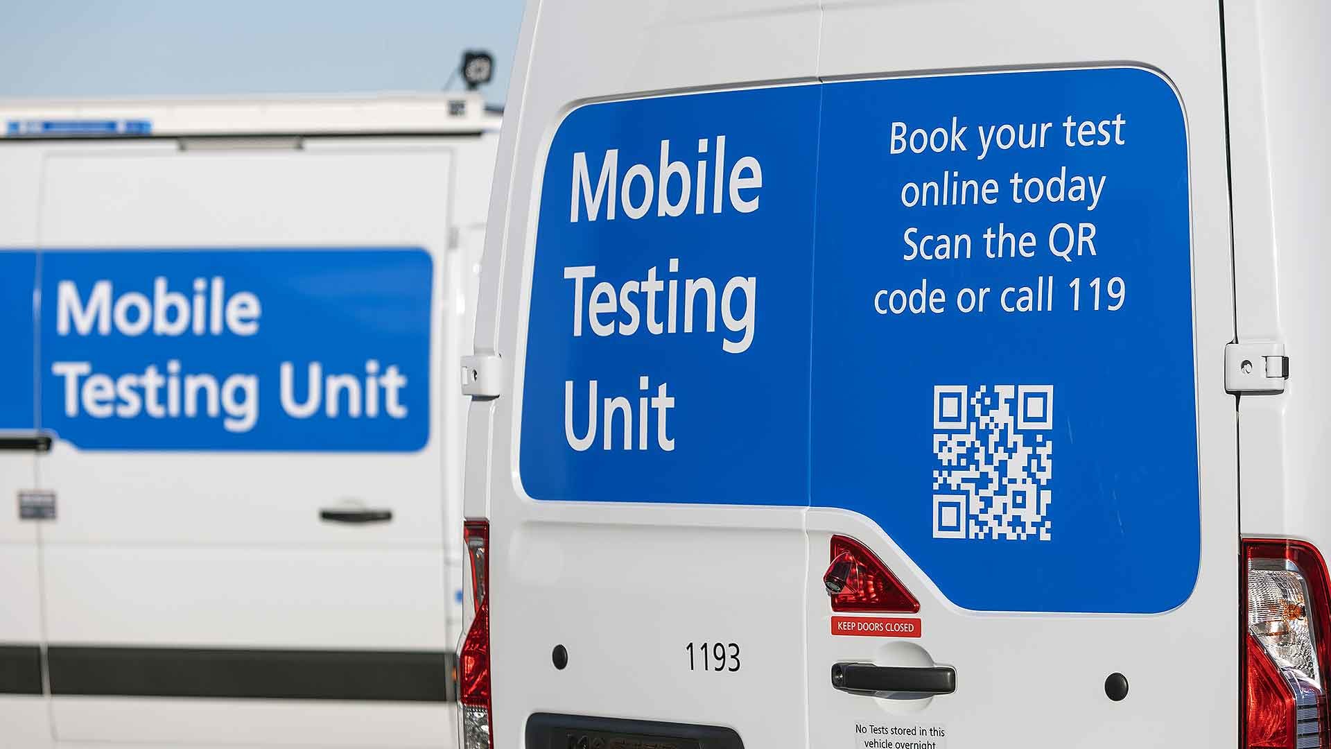 NHS Renault Covid mobile testing unit