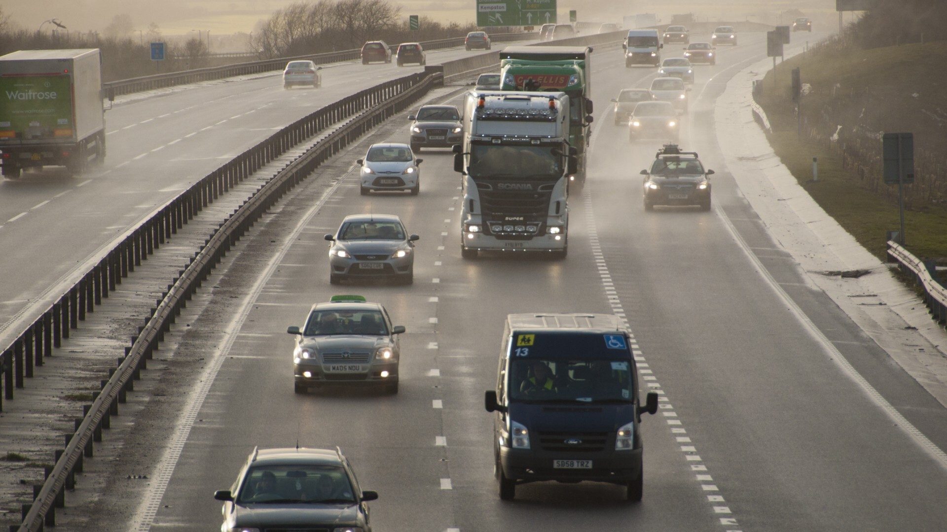 Traffic on UK roads