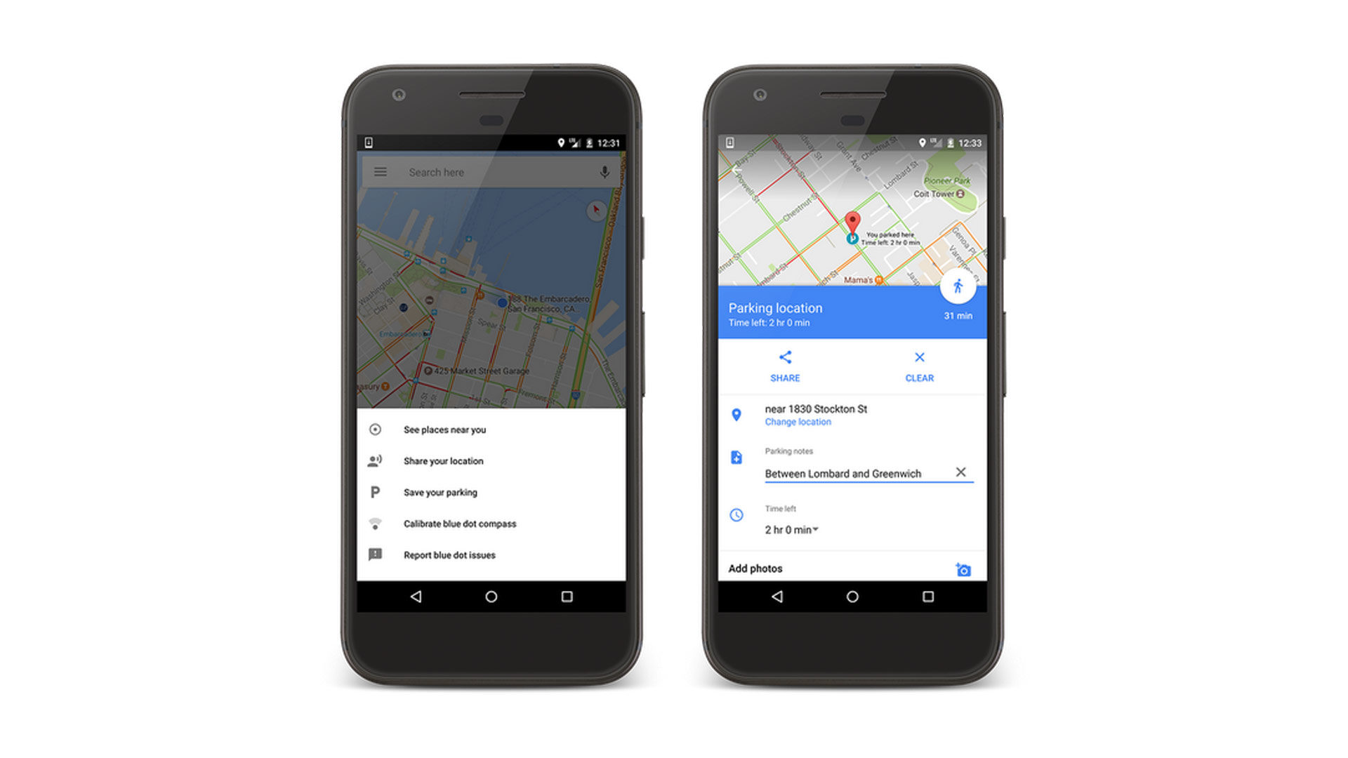 Google Maps Parking Function