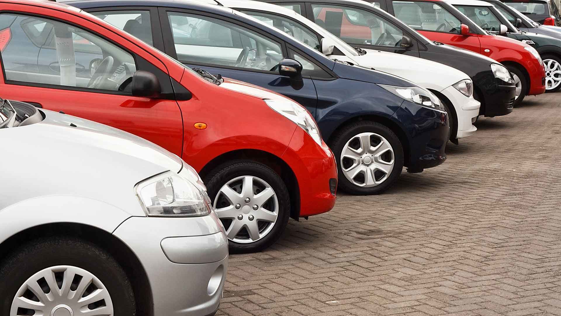 Used car forecourt