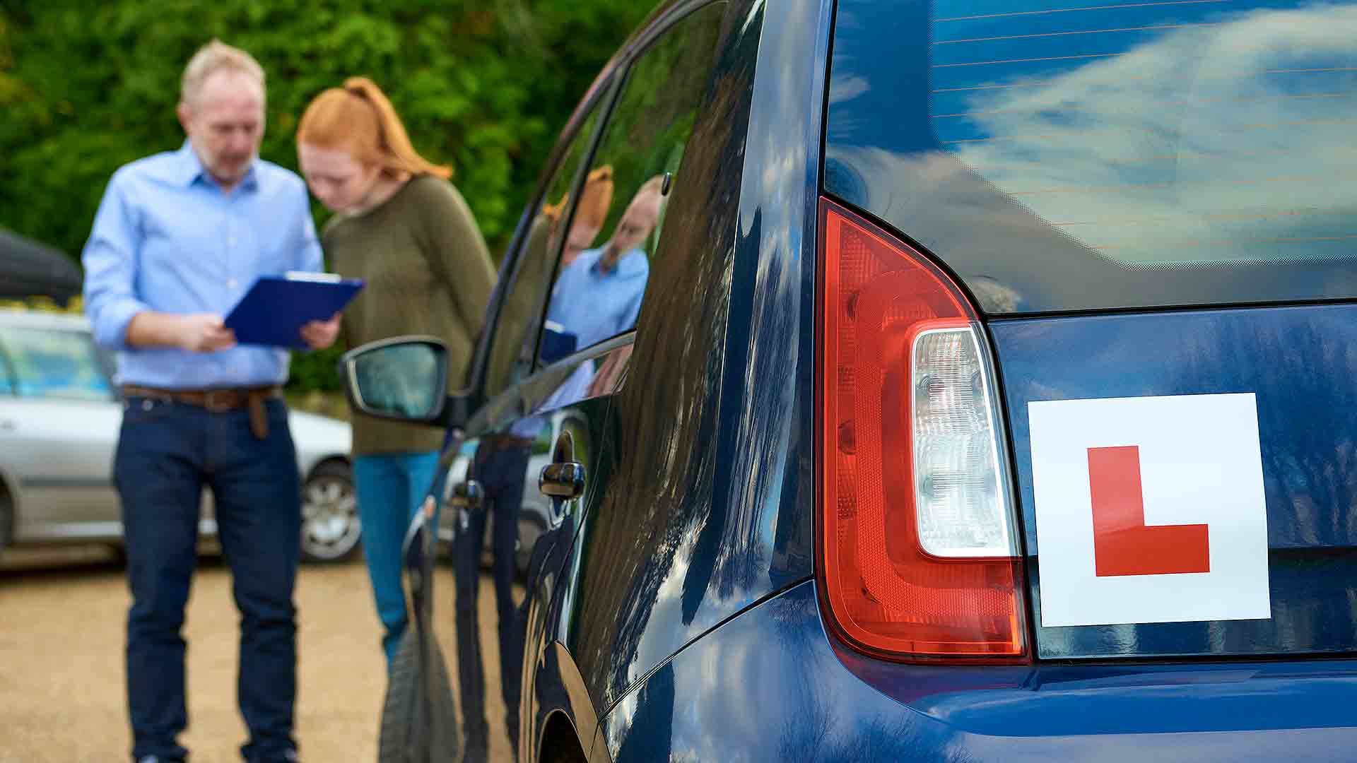 Learner driver with driving instructor