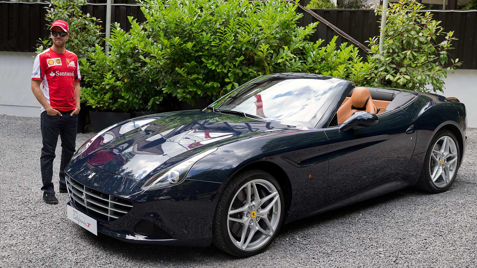 Sebastian Vettel and Ferrari California T