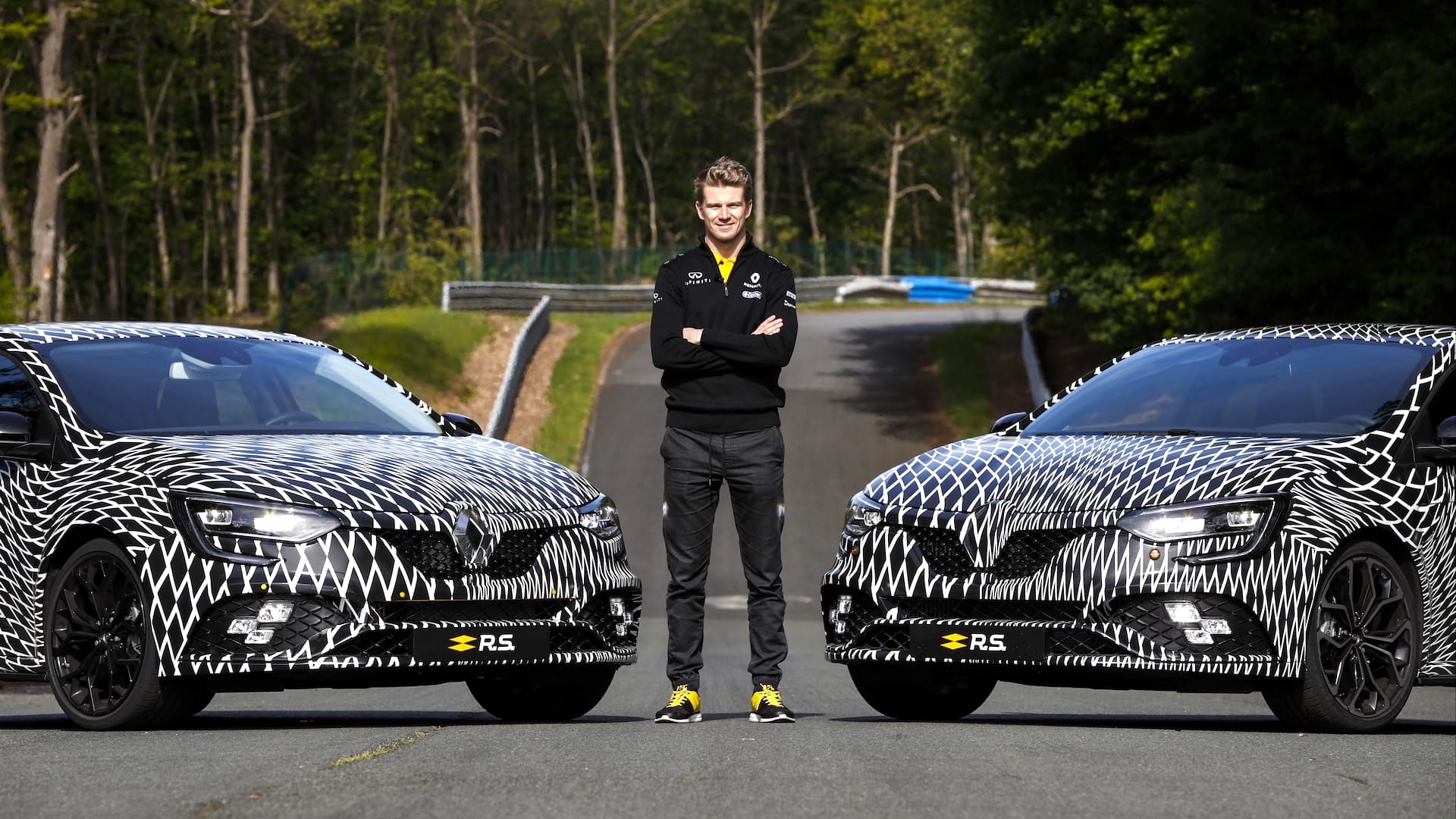 Nico Hulkenberg tests the Renault Megane R.S.